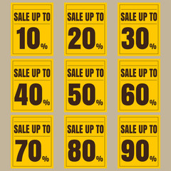 Sale discount icons.