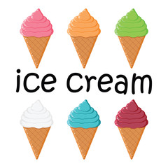 Collection of ice cream
