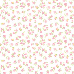 watercolor flowers cute seamless pattern. vector illustration. can be used for textile or wrapping paper