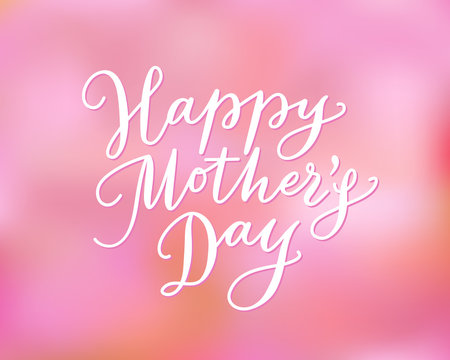 Happy mothers day hand-drawn lettering