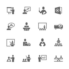Fototapeta premium Simple Business Presentation Icons 