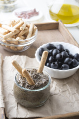 toasted bread with olive pate