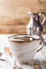 Cup coffee for breakfast 