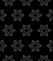 Vector modern seamless geometry pattern, black and white abstract geometric background, subtle pillow print, monochrome retro texture, hipster fashion design