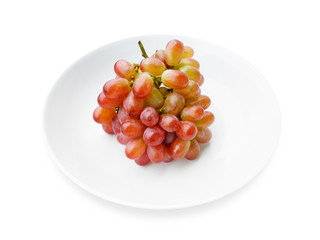 fresh grape fruit on white dish in white background thailand 1