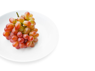fresh grape fruit on white dish in white background thailand 2