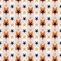 Fototapeta premium Seamless decorative vector background with stars. Print. Cloth design, wallpaper.