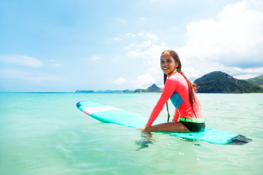 Kid Surfing