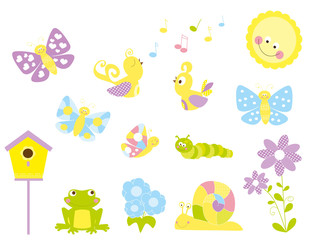 spring / summer cartoon elements collection