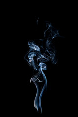 Obraz premium Smoke isolated black background.
