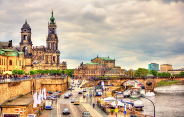 Bruhl Terrace, a historic architectural ensemble in Dresden