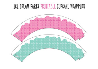 Cupcake wrappers. Ice cream party