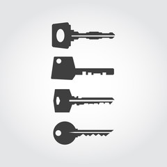 Keys Black Icon Set