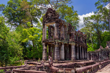 Naklejka premium ancient of Prasat Preah Khan temple,