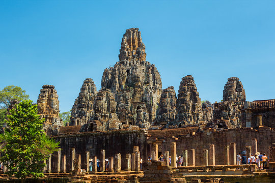 ancient of Prasat Bayon temple, Angkor Thom