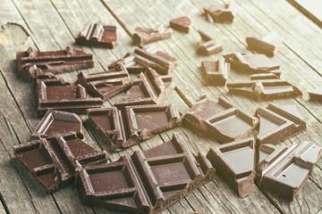 broken dark chocolate