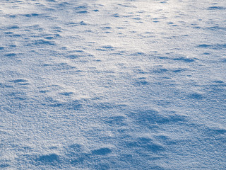 Snow texture in the evening time