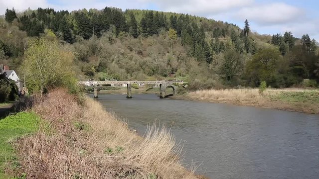 Wye river near Tintern Abbey Wales uk