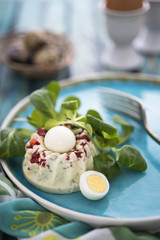 Egg nest appetizer