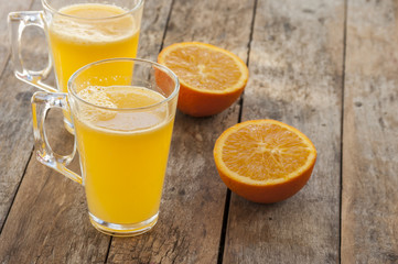 Freshly squeezed orange juice, close-up