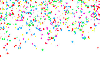 3D background of confettis. 3D illustration