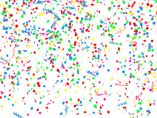 3D background of confettis. 3D illustration