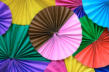 Colorful paper folding abstract pattern for background.