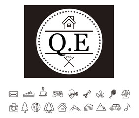 QE Initial Logo for your startup venture