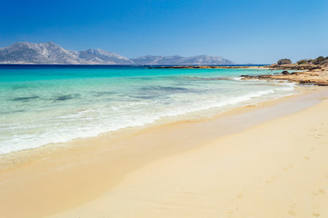 Fototapeta na wymiar Paradise beach on Koufonisia off the coast of Naxos, Cyclades, Greece