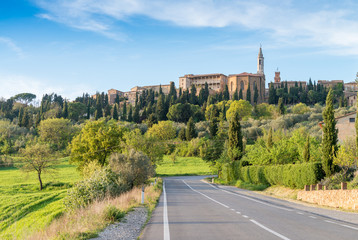 Fototapeta premium Hills of Tuscany. Beautiful spring time in Italy
