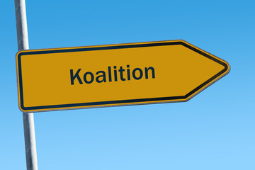 Fototapeta premium Schild 65 - Koalition