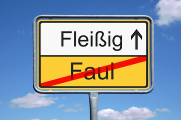 Obraz premium Fleißig / Faul / Erfolg / Motivation