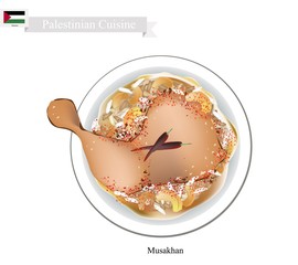 Musakhan or Palestinian Roasted Chicken on Taboon Bread