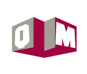 Fototapeta premium QM Initial Logo for your startup venture