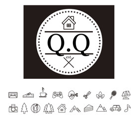 QQ Initial Logo for your startup venture