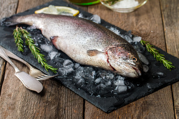 fresh trout with rosemary and lemon