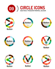 Collection of abstract circle logos