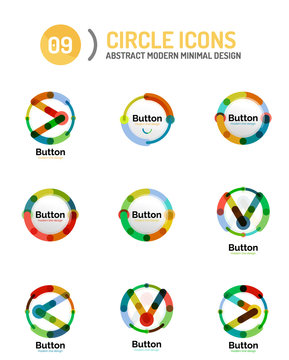 Collection of abstract circle logos