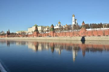 Obraz premium The Kremlin embankment in Moscow.