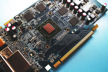 Video graphic adapter whithout cooling system.GPU.PCI-E graphic adapter