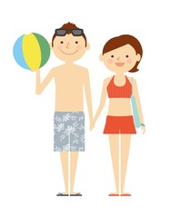 家族　水着　全身