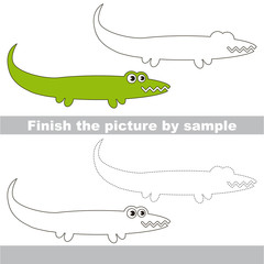 Alligator. Drawing worksheet.