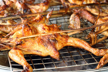 Grilled chicken (Street food),Thailand.