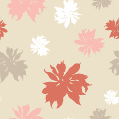 Seamless vector background with decorative flowers. Print. Cloth design, wallpaper.