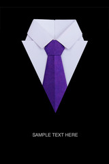 Origami shirt with tie