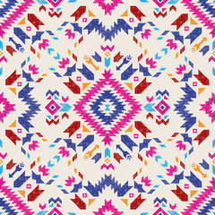 Materiał do szycia hand drawn tribal seamless pattern