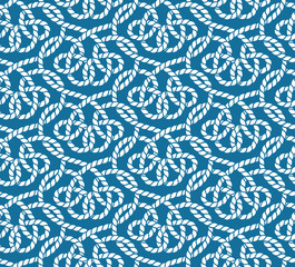 Vector seamless pattern of ropes