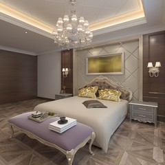 Bedroom Interior 3D Rendering