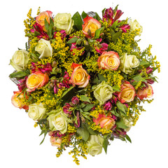 Flowers bouquet isolated on white