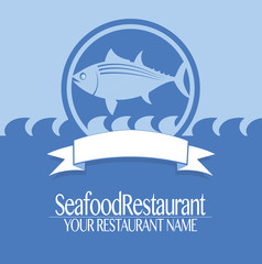 Vector sign seafood restaurant